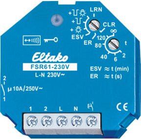 Eltako Funk-Stromstoßschaltaktor FSR61-230V zur Unterputzmontage mit 2000W Schaltleistung - Bild 1