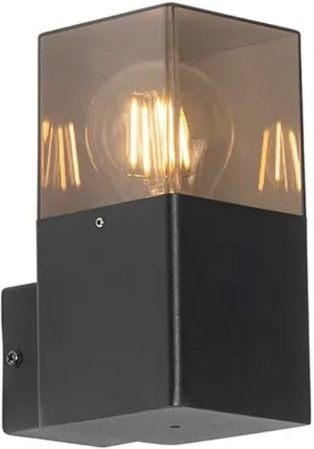 QAZQA Moderne Außenwandleuchte Schwarz IP44 aus Aluminium und Kunststoff mit E27 Fassung - Bild 1
