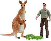 Schleich Pocket Set Känguru-Tour mit Ranger und Känguru Spielfigur - Bild 1
