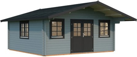 PALMAKO Gartenhaus Helena aus Holz in Grau mit Satteldach und Fußboden, B/T/H: 608 x 672 x 290 cm - Bild 1