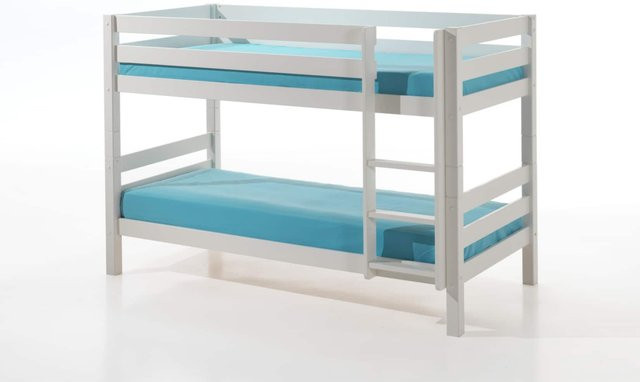 Vipack Furniture Etagen-Hochbett Pino aus massivem Kiefer, weiß, 90 x 200 cm - Bild 1