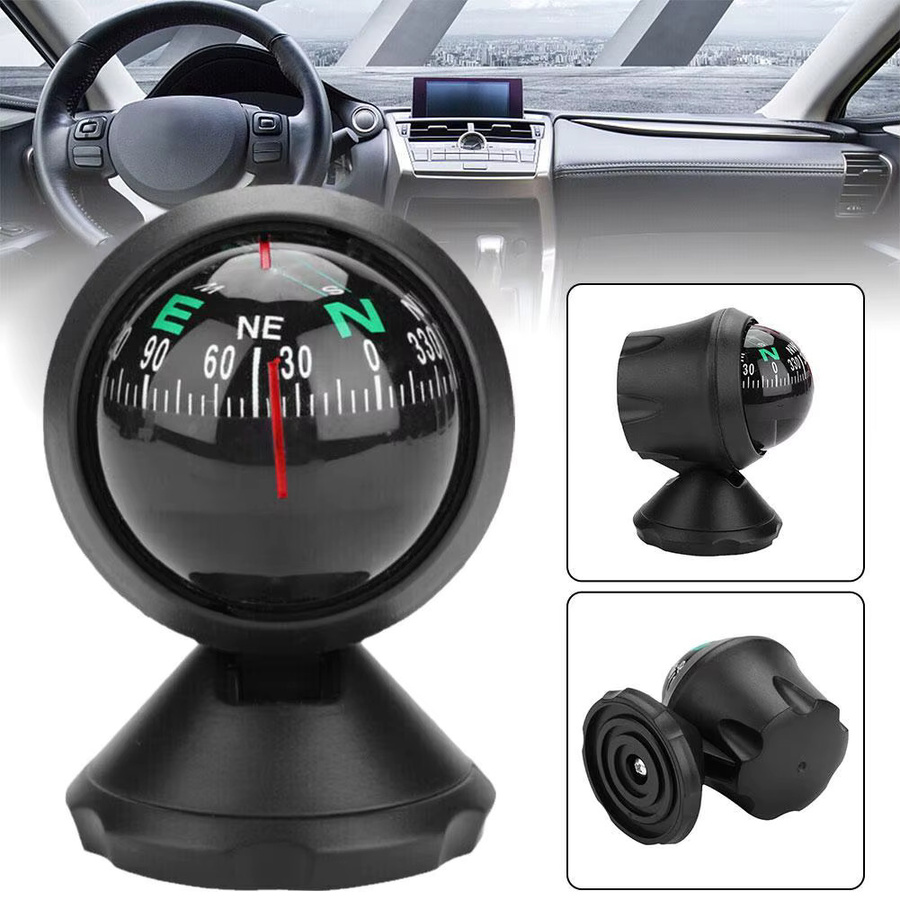 GPS Fahrzeug-Navigator mit 360-Grad-Drehung in Schwarz für die Auto-Innenraum-Montage - Bild 2
