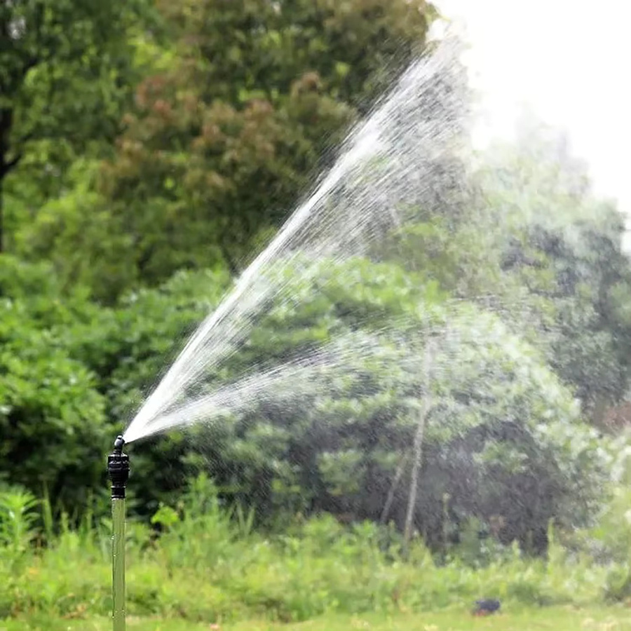 Adhere To Fly Automatisch rotierende 360 Grad Sprinklerdüse mit 1/2 Zoll Außengewinde in Schwarz für Garten, Bauernhof und Gewächshaus - Bild 4
