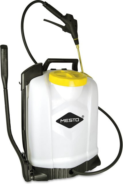Mesto Rückenspritze RS185 mit 18 Liter Fassungsvermögen, Pumpsprüher aus Kunststoff mit 6 bar Druck, inklusive Rückenpolster und gepolsterten Tragriemen sowie Hüftgurt - Bild 1