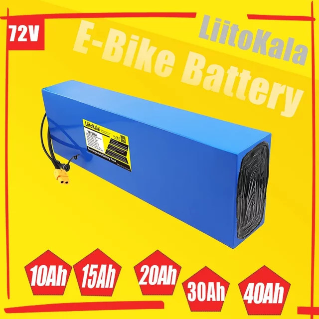 LiitoKala 72V Akku für Elektrofahrrad und Elektroroller mit 3000W High Power in Blau - Bild 1