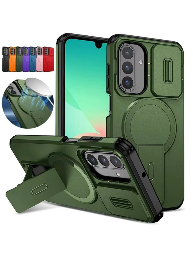 Armor Funda Handyhülle für Samsung Galaxy A17 5G mit Slide Lens Protect und magnetischer kabelloser Ladeabdeckung - Bild 6