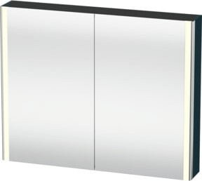 Duravit XSquare Universal-Spiegelschrank mit 2 Türen und LED in Blau s-matt, B/H/T: 100 x 80 x 15,5 cm - Bild 1