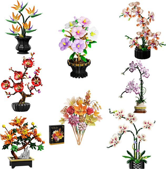JAKI Ewiger Blumentopf DIY Bausteine Blumenstrauß, Set / Bundle - Bild 1