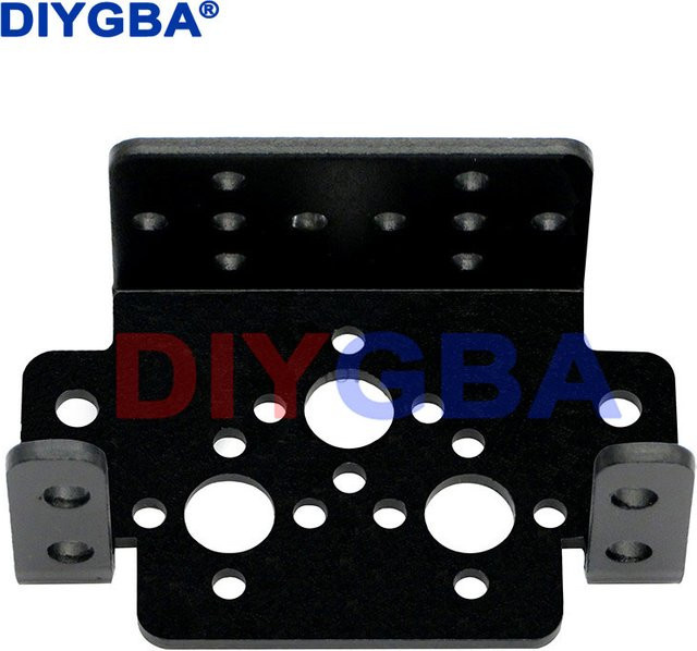 DNIGEF Aluminium Multifunktions-Servo Halterung für MG995 MG996R Universal-Stützroboter Lenkgetriebe Halterung in Schwarz - Bild 1