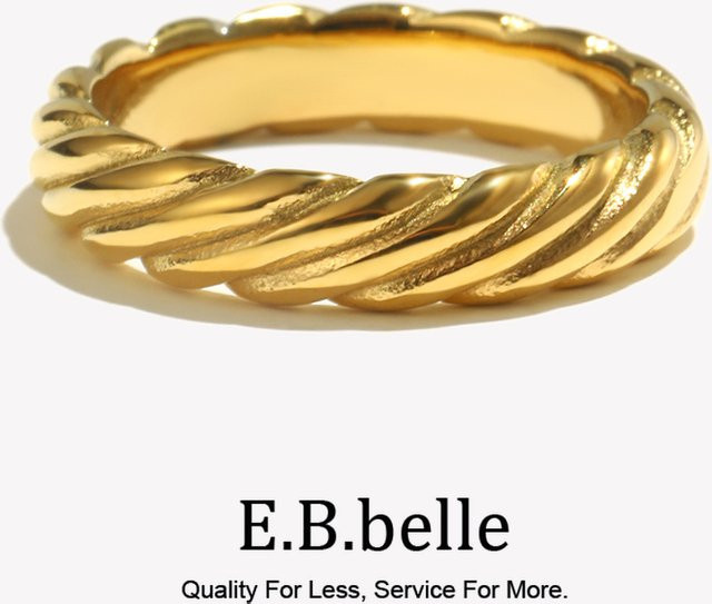 E.B.belle Ringe, Edelstahl, Gold, Damen - Bild 1