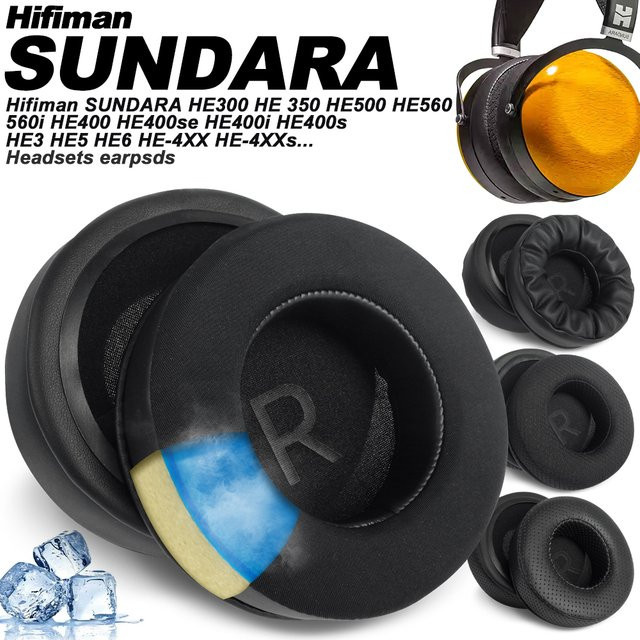Hifiman Ersatz-Ohrpolster für SUNDARA HE300 HE500 HE560 in Schwarz aus Mesh-Stoff und Memory-Schaum - Bild 1