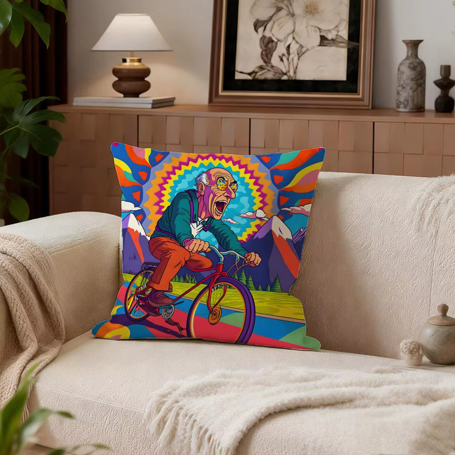 Style Albert Hofmann Kissenbezug-Set, 4-teilig, weiß/mehrfarbig, dekorative Kissenbezüge im Retro-Grafik-Design für dein Sofa und deine Heimdekoration - Bild 5