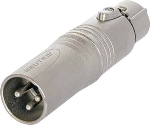 Neutrik NA3M5F XLR-Adapter XLR-Stecker auf XLR-Buchse in Silber - Bild 1