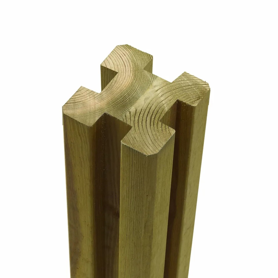 Druckimprägnierter Zaunpfosten aus Kiefernholz in Braun, B/T/H: 9 x 9 x 298 cm - Bild 2