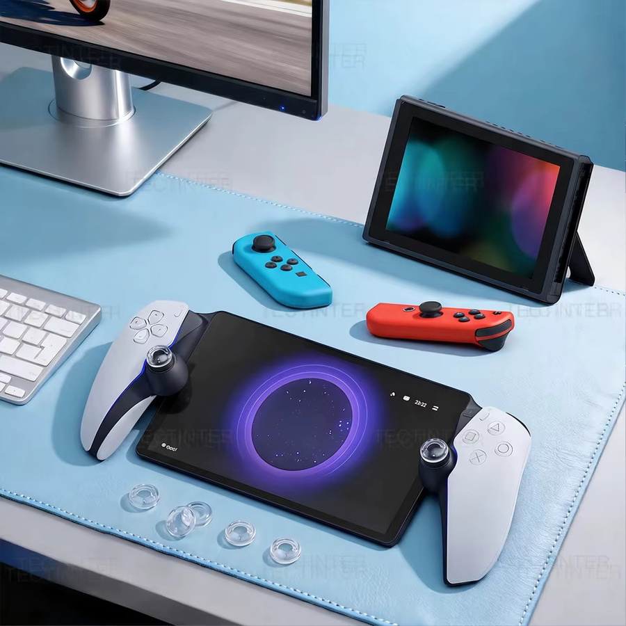 TECTINTER Transparente Flüssigsilikon-Daumengriffkappen für PS5 Portal und Switch Lite Controller als Analog-Joystick-Abdeckung für dein Switch-Zubehör - Bild 2