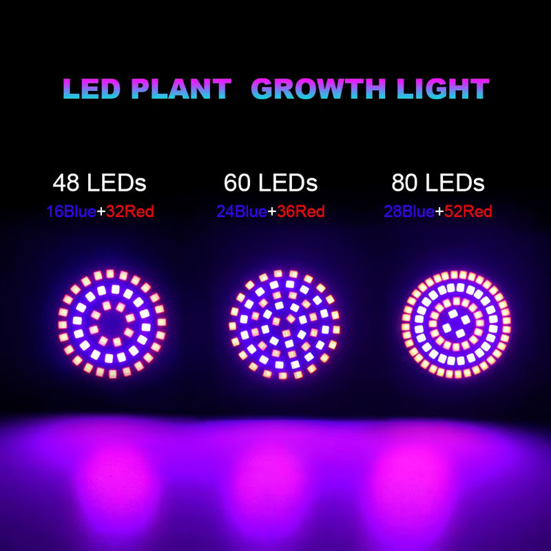 YNL Vollspektrum LED Pflanzenlampe E27 mit 60-80 LEDs für Gewächshaus, Hydrokultur und Zimmerpflanzen, Weiß - Bild 5
