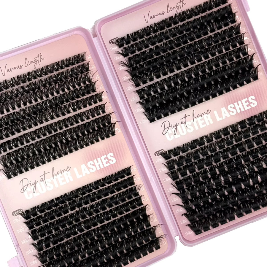Einzelne Wimpern Cluster D Curl Mix, Black, Natürlich, Unisex - Bild 4