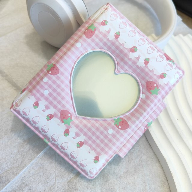 INS Erdbeer Fotokartenalbum für 3 Zoll Kpop Idol Karten in Pink - Bild 1