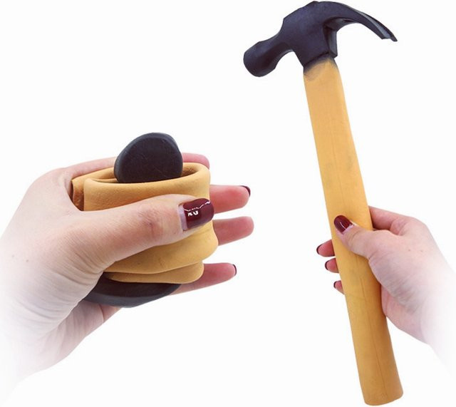 soulbao Magischer Fake-Hammer-Scherzartikel-Set, Gummi-Klauenhammer - Bild 1