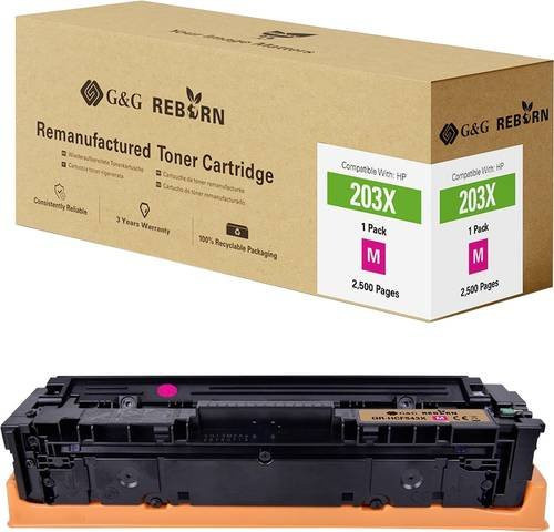 G&G Toner Cartridge Magenta kompatibel mit HP 203X, remanufactured, 2500 Seiten - Bild 1