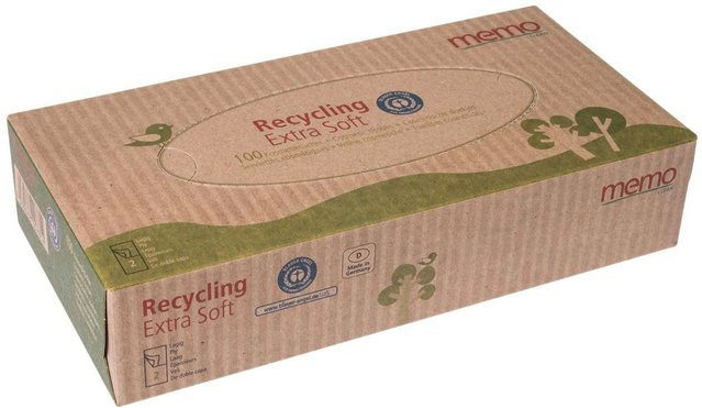 memo Kosmetiktücher Recycling Extra Soft, 100 Stück - Bild 1