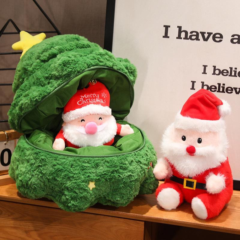 Yiran Furniture Weihnachtsmann- und Elchpuppen Plüsch 23cm - Bild 5
