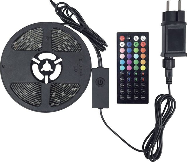 Blulaxa Outdoor-LED-RGB-Lichtband mit Fernbedienung, IP44, Länge: 500 cm - Bild 1