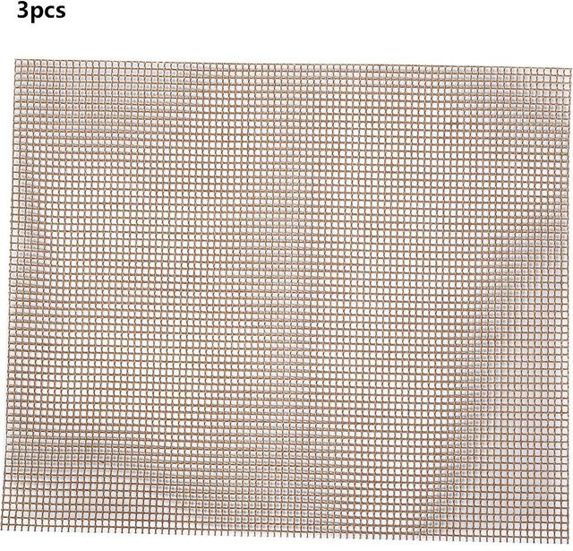 OutsideWorld BBQ Grillmatten Set aus 3 Stück, wiederverwendbare Antihaft Grillnetzmatten in Beige, B/T: 36 x 42 cm - Bild 1