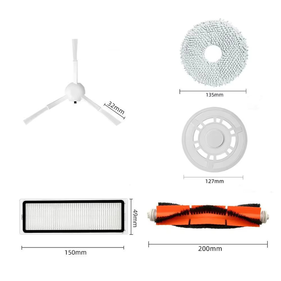 Dreame Ersatzteil-Set für Roboterstaubsauger Xiaomi X10+, X10 Plus, B101GL und Dreame S10 Pro, L10s mit HEPA-Filter, Wischpad, Hauptbürste und Seitenbürste - Bild 1