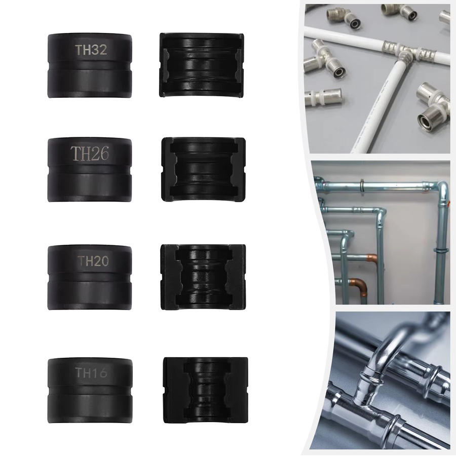 Bymaocar Druckbacken-Set mit Crimpmatrizen und Rohrklemmen für Aluminium-Kunststoffrohre, Größen: 16 mm, 20 mm, 26 mm, 32 mm - Bild 6