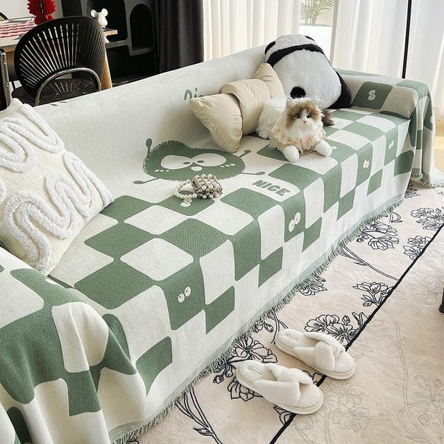Super Six Chenille Sofabezug mit Cartoon-Design, kratzfest und waschbar, B/B: 180 x 130 cm - Bild 1