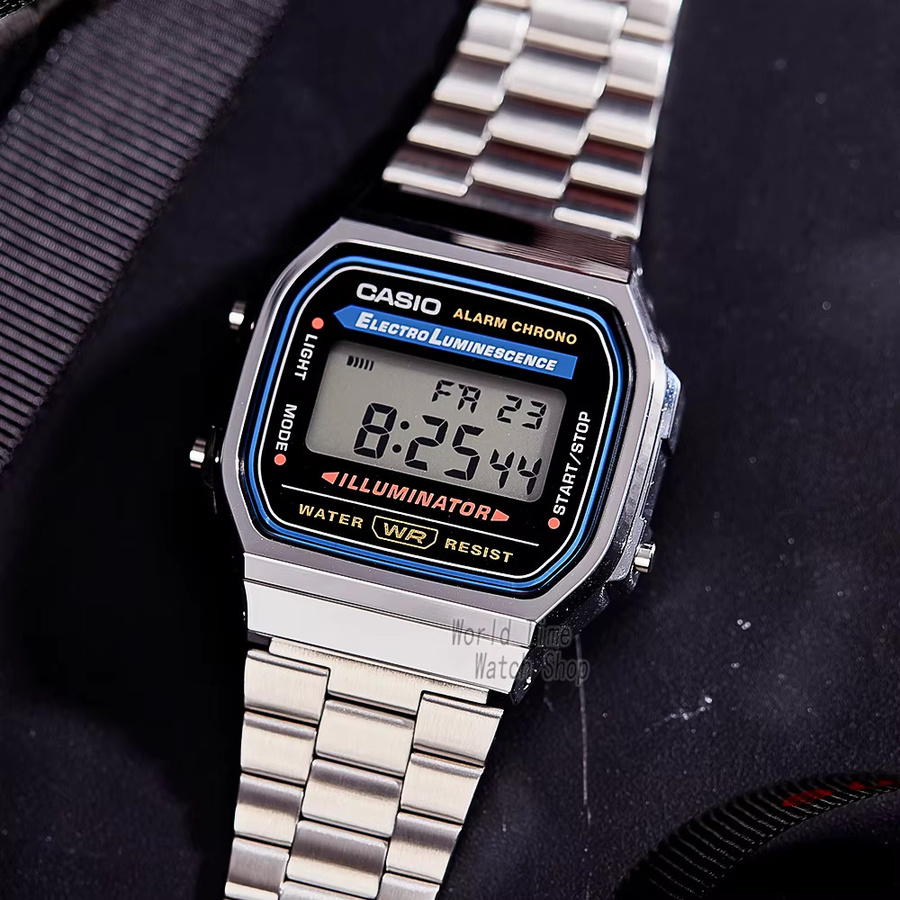 Casio Digitaluhr, Quarz, Edelstahl, Silber, Herren - Bild 3
