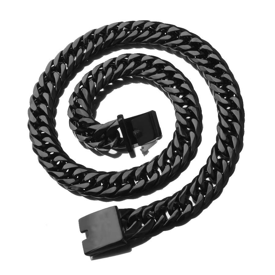 Panzerkette Edelstahl, Schwarz, 13mm/16mm, Unisex - Bild 5