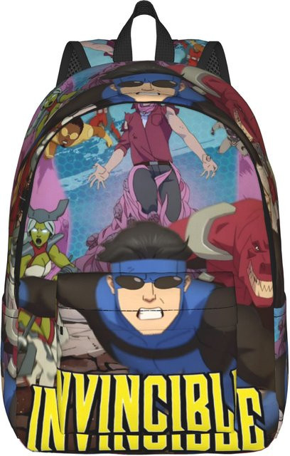 Fancy Style Studio Invincibles Comic Rucksack aus Canvas für Teenager und Erwachsene, Mehrfarbig, passend für 14 Zoll Laptop - Bild 1