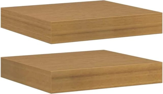 vidaXL Wandregal Set 2 Stück Beige aus Holzwerkstoff B/H/T: 23 x 23,5 x 4 cm - Bild 1