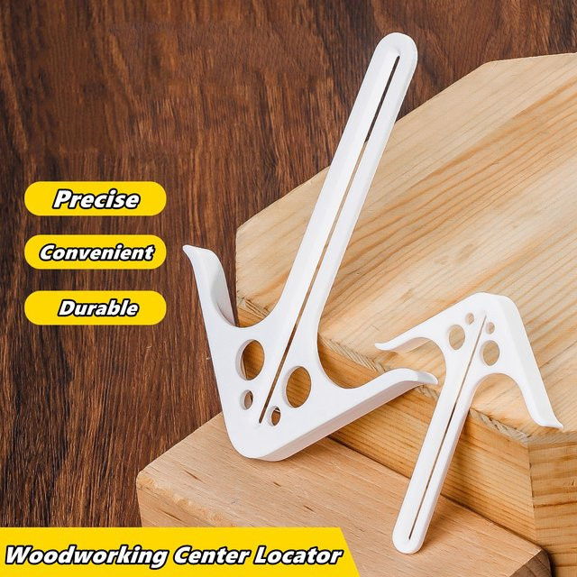 Center Finder Tool Center Locator als Positionierungsmessgerät und Zentriergerät für die Holzbearbeitung in Weiß - Bild 1