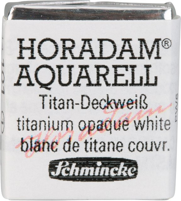 Schmincke HORADAM Aquarellfarbe Titan-Deckweiß im 1/2 Näpfchen - Bild 1