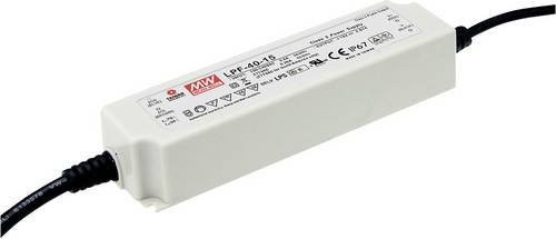 Mean Well LPF-40-36 LED-Treiber, weißer LED-Trafo mit 40W, 1.12A und 21.6 - 36 V/DC, IP67 Schutzklasse, nicht dimmbar - Bild 1