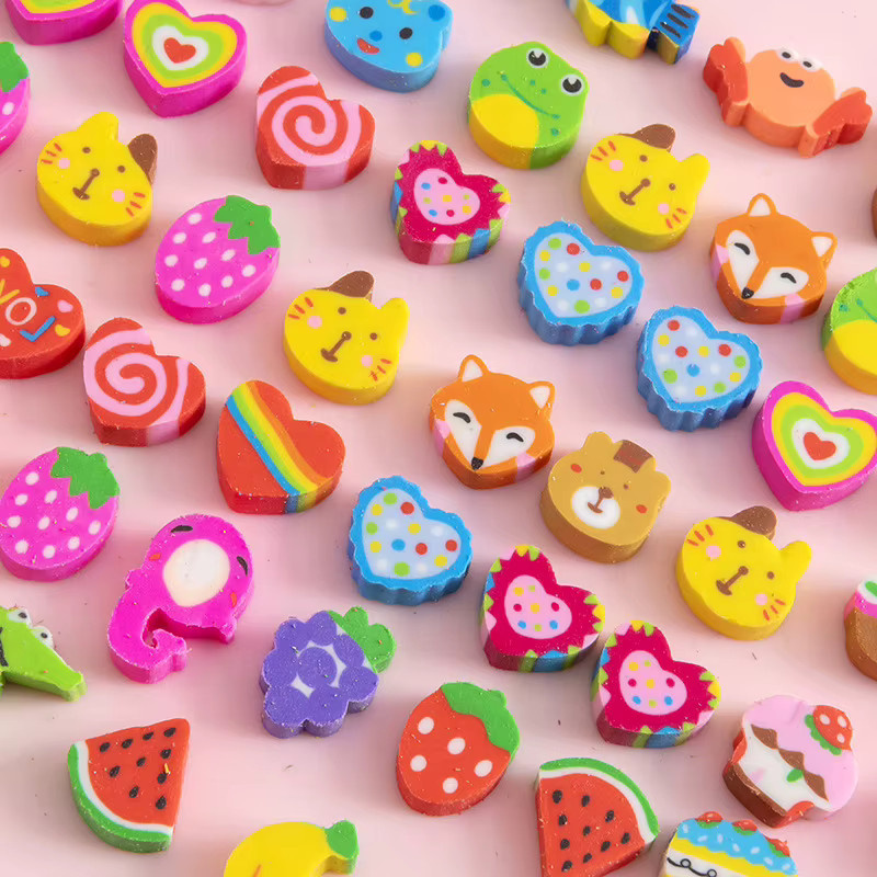 Kreativer Cartoon Mini Radiergummi in Multicolor für Schüler und Studenten - Bild 1