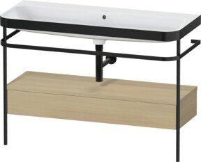 Duravit Möbelwaschtisch-Kombi Happy D.2 Plus in Weiß mit Konsole und einem Ladenschrank, Breite: 117,5 cm, Tiefe: 49 cm - Bild 1