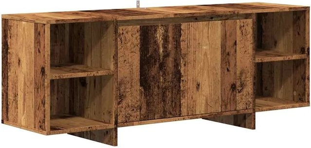 vidaXL TV-Schrank in Altholz-Optik aus Holzwerkstoff, Farbe: Braun, B/T/H: 130 x 35 x 50 cm - Bild 1