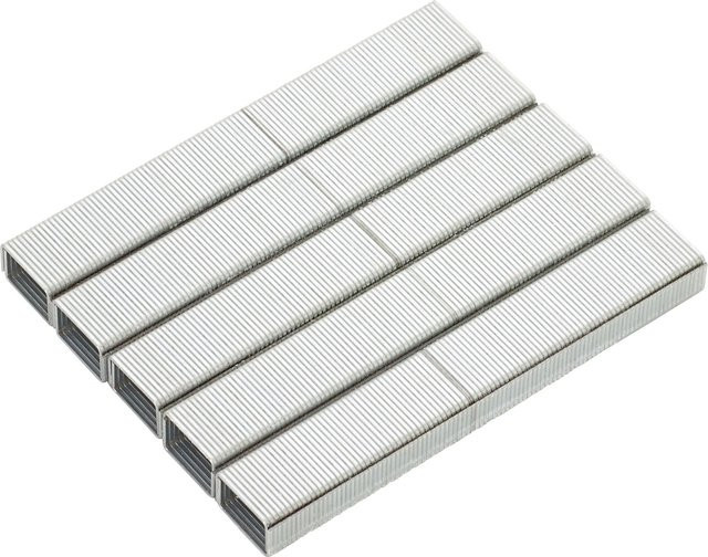 LUX-TOOLS Feindrahtklammern aus verzinktem Stahl, Farbe: Silber, 8.000 Stück, B/H: 11,4 x 6 mm - Bild 1
