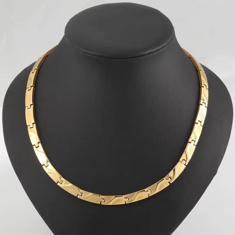 Aradoo Halskette Edelstahl, Gold, Herren - Bild 3