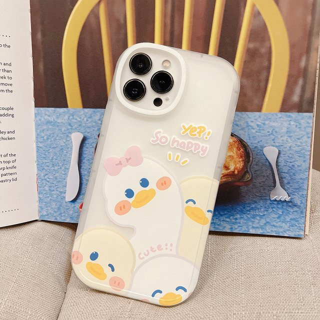Stoßfeste Handyhülle mit Cartoon-Graffiti-Ente für iPhone 11 bis iPhone 16 Pro Max von MUQGEW - Bild 1