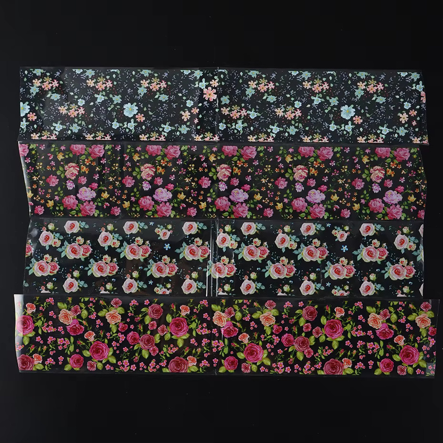 4Style Rose Flower Nail Foil Transfer Sticker, Glänzend, Unisex - Bild 5