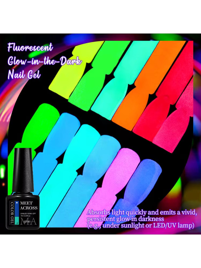 MEET ACROSS Gel-Nagellack, Neon, Glänzend, Unisex - Bild 6