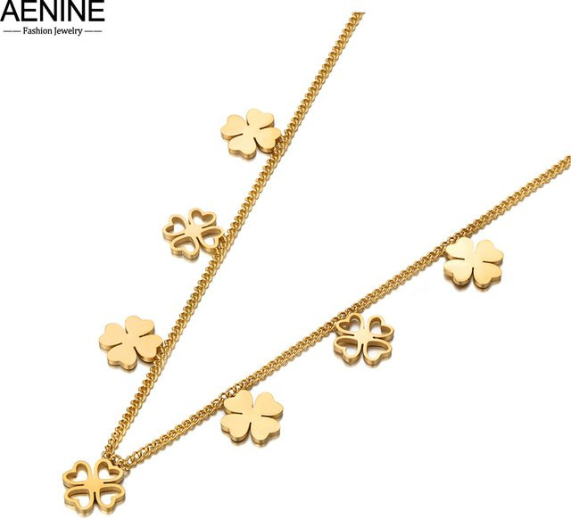 Aenine Bohemia Choker Halskette, Edelstahl, Gold, Damen - Bild 1