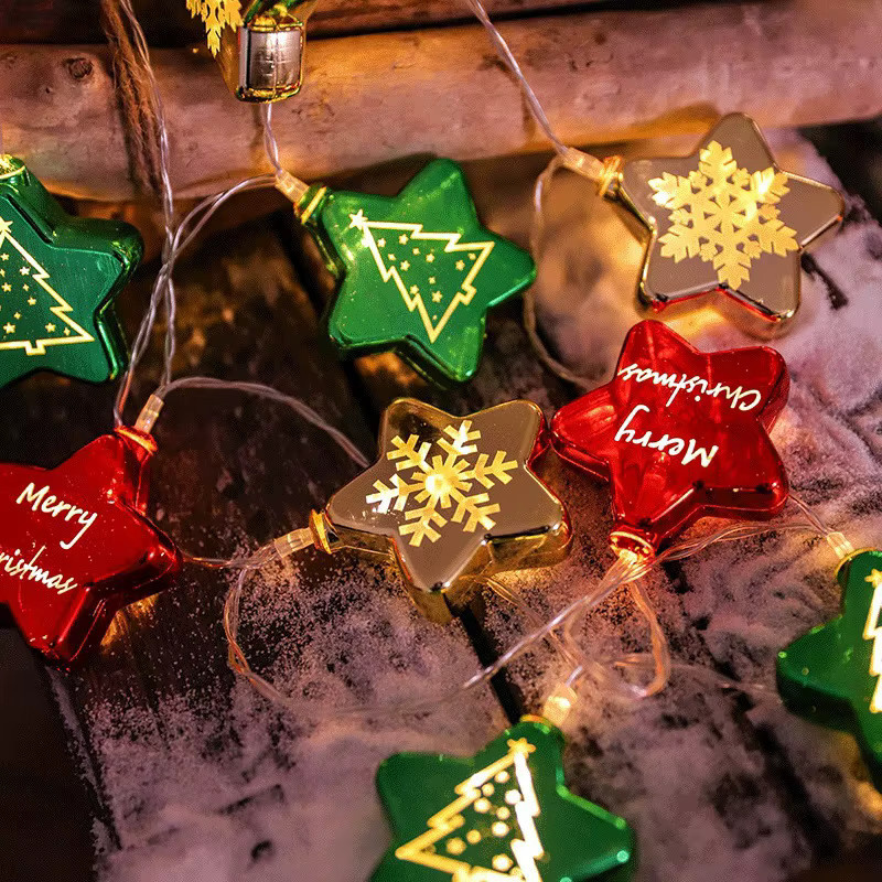 Batteriebetriebene Weihnachts-Lichterkette mit bunten Kugeln in Warmweiß und Multicolour für deine Weihnachtsdekoration - Bild 4