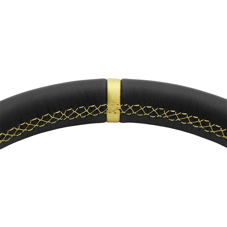 BANGCOOL Rennsport Lenkrad aus echtem Leder in Schwarz, Durchmesser: 30 cm - Bild 6
