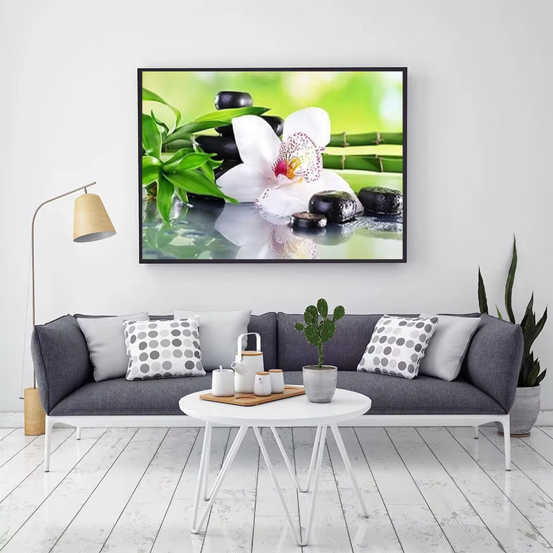 AZQSD Diamant-Malerei Orchideen-Blumenmuster als DIY-Kreuzstich-Set in Mehrfarbig, B/H: 30 x 40 cm - Bild 3